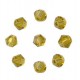 Faceted glass beads Bicone 4mm Olive green